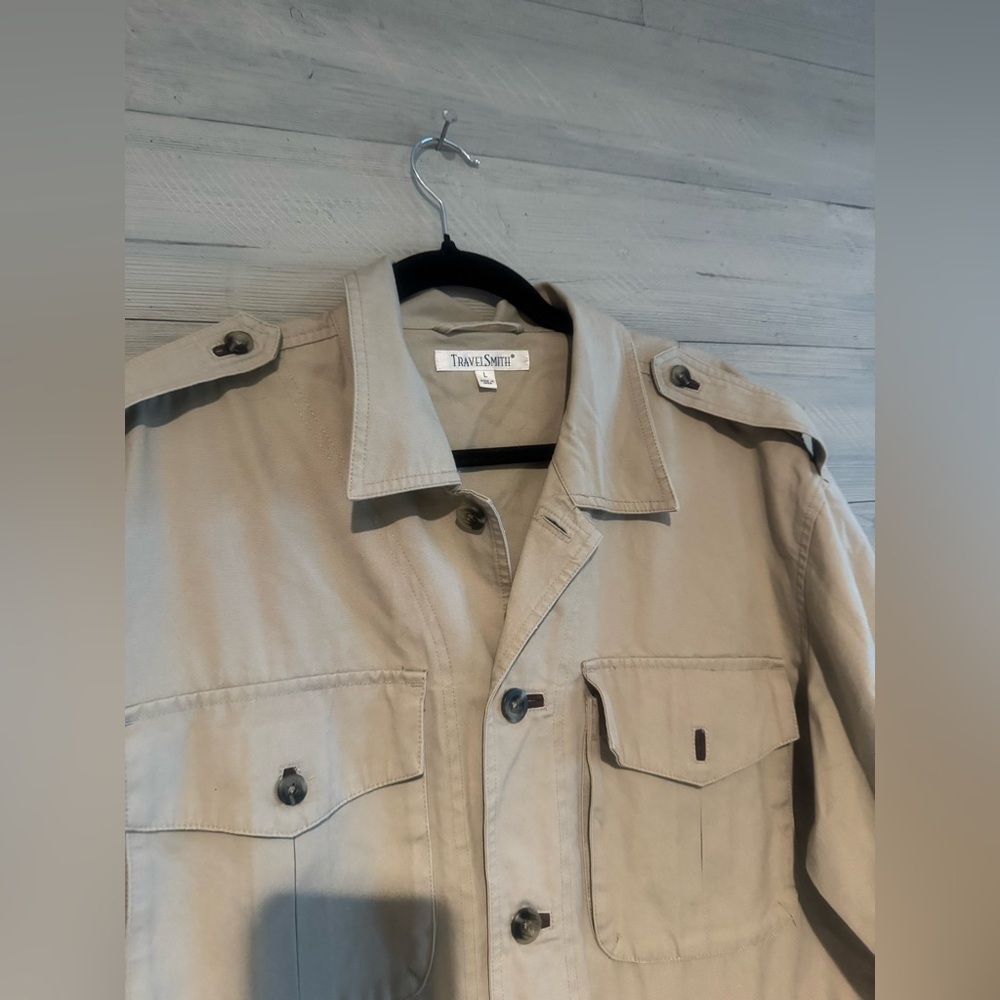 TravelSmith Khaki Military Jacket - Picture 10 of 16